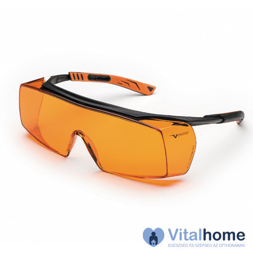 UNIVET kezelői védőszemüveg Q-kapcsolt lézerhez, Carbon peelinghez